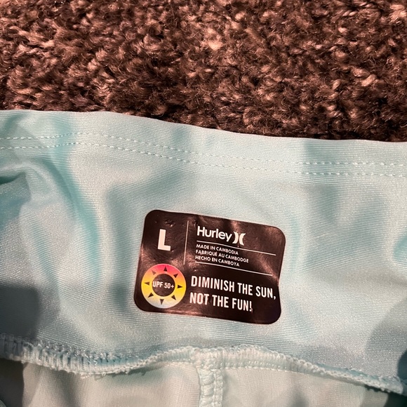 Hurley uv shorts girls size large light blue - Picture 2 of 2